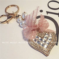 quality metal ring keylock heart clover car keychain key chain bag hanger key ring for women female novelty gifts llaveros