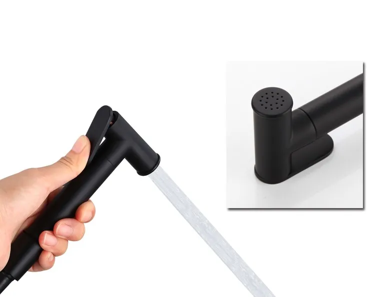 Черный латунный ручной душ для биде насадка душа набор медный кран распылитель с