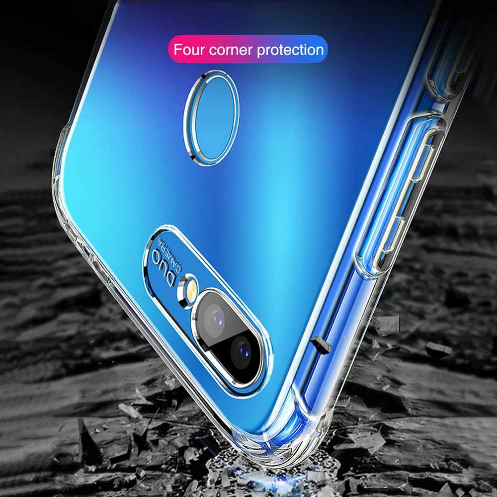 Eqvvol Ультратонкий Прозрачный чехол для телефона Xiaomi 8 SE Lite 6X 5X F1 с подушкой