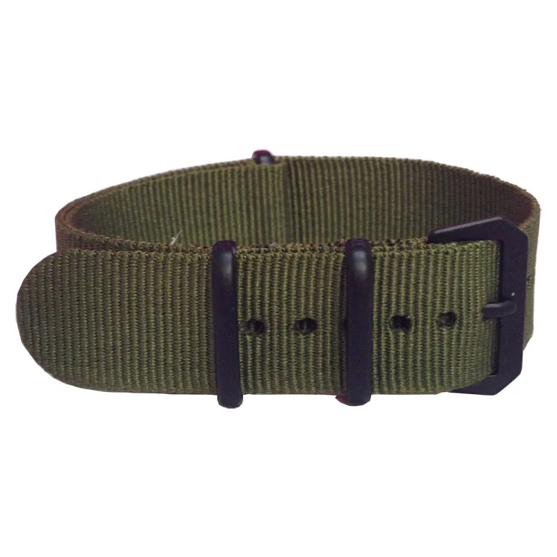 Новый однотонный браслет 20 мм Армейский Зеленый Военный нейлоновый ремешок для