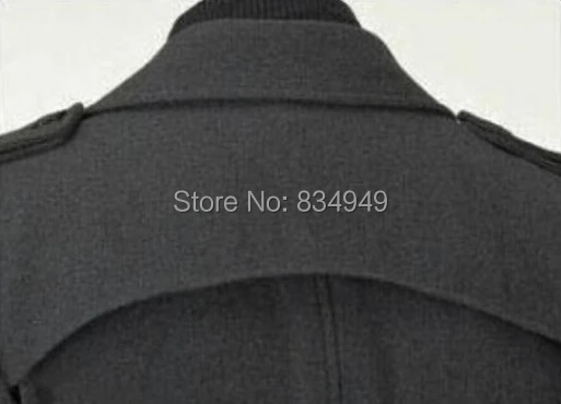 Custom Made Dark Grey Double Breasted Trench Coat Men Designer Winter Overcoat Long Cashmere Wool | Мужская одежда