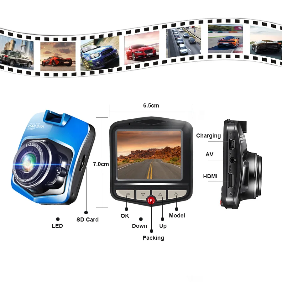 Лучшая Мини Full HD 1080P Dashcam Avtoregistrator Dash камера Автомобильный видеорегистратор Dash камера для автомобиля dvr рекордер видео регистратор Dash Cam