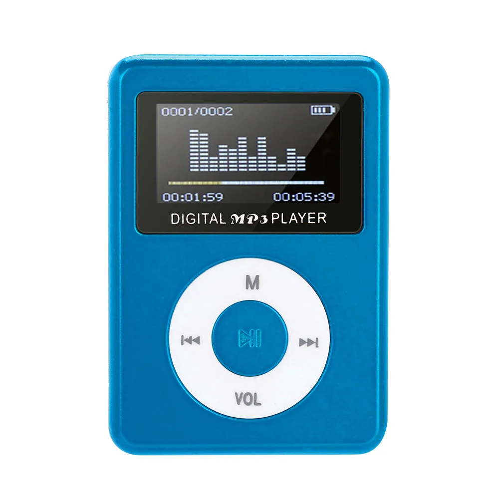 Новый Лидер продаж Модный USB мини MP3 плеер с ЖК экраном поддержка карт Micro SD TF 32 ГБ