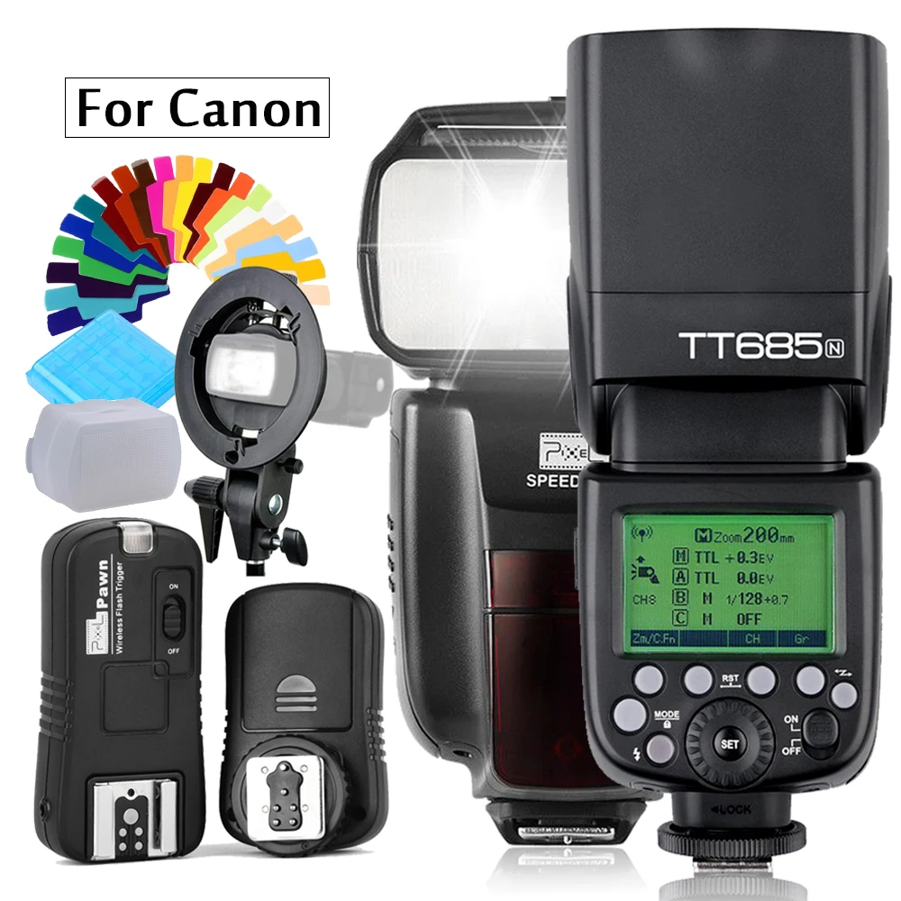 IN560IV plus Wireles Flash или Godox TT685C TTL HSS вспышка для камеры speedlite PIXEL M8 2 4G Вспышка + триггер