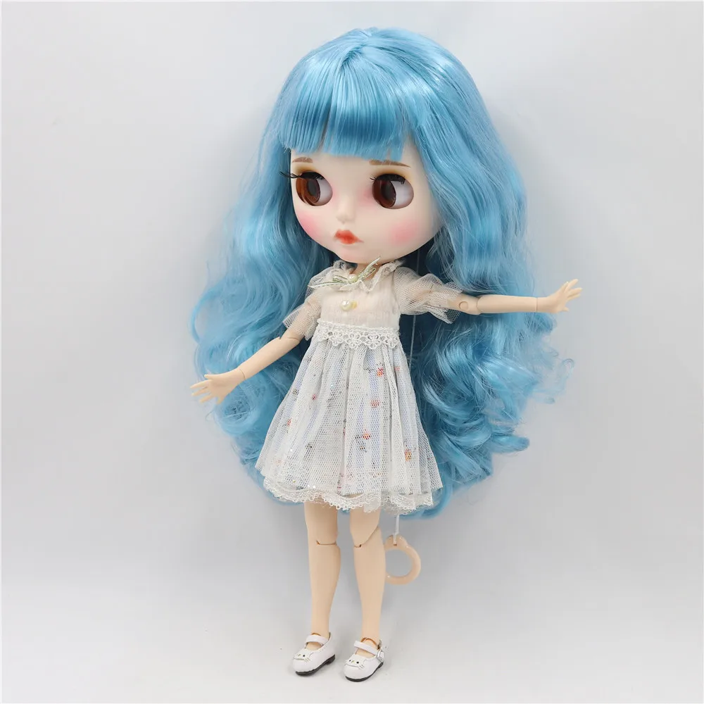 Кукла Blyth doll BL6227 от ICY DBS с белой кожей для суставов синими волосами новинка
