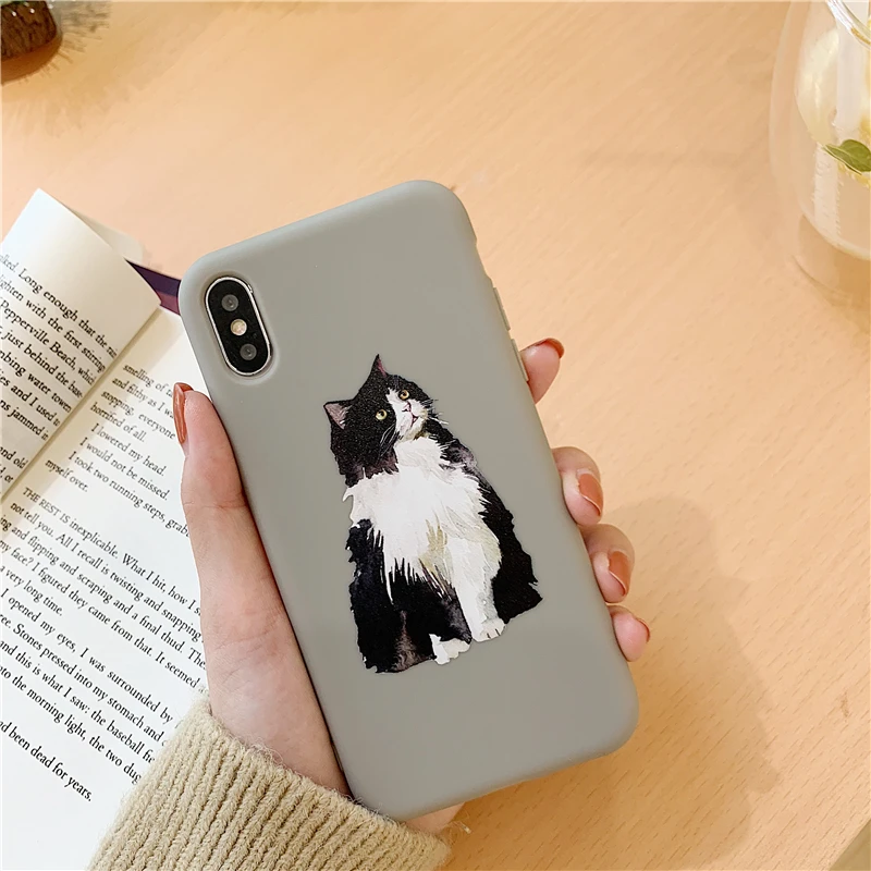 Soft TPU Gel Rubber Silicone Funny Cartoon Phone Case For iphone X XR XS MAX 6 6S 7 8 Plus Cover Cute Animal Cat Pattern Cases |