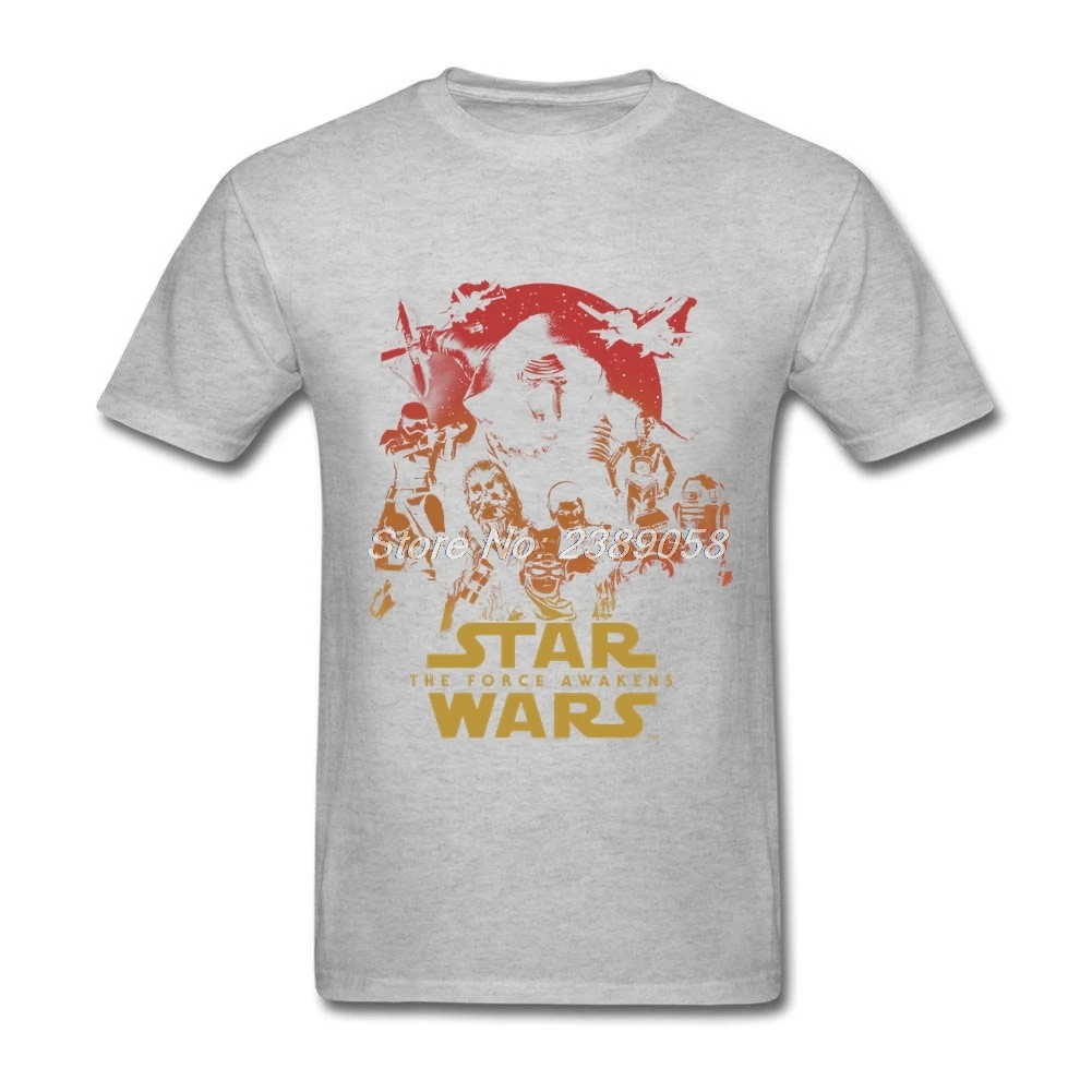 Футболка Star Wars для мужчин Пробуждение силы Звездные войны логотип футболка на