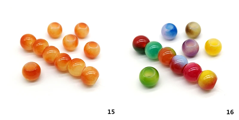 20 pcs 12mm Big Hole Beads Round Beads for Jewelry Making Acrylic Beads Multicolor Loose Bead Jewelry DIY Accessory