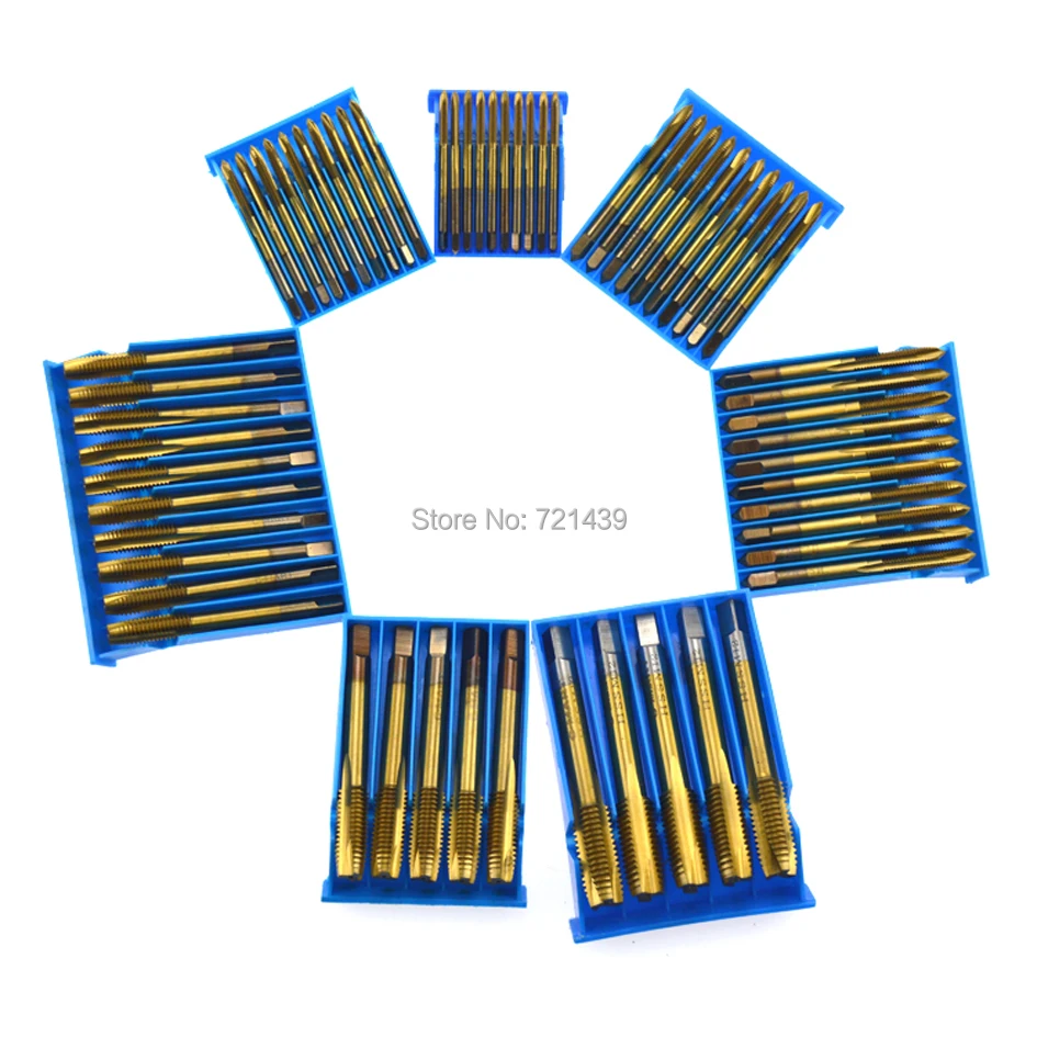 10 шт. HSS титановый станок резьба для ручного касания метрические заглушки метчики