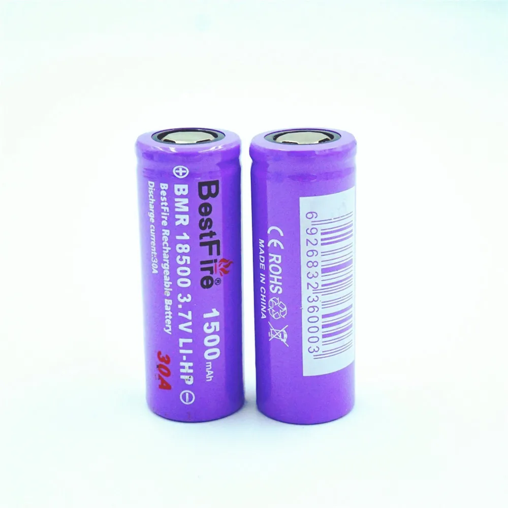 2pcs Bestfire 18500 Battery 3.7V 1500mAh Rechargeable Lithium li-ion Baterias for Electric Clippers Camera Flashlight Tools B130 |