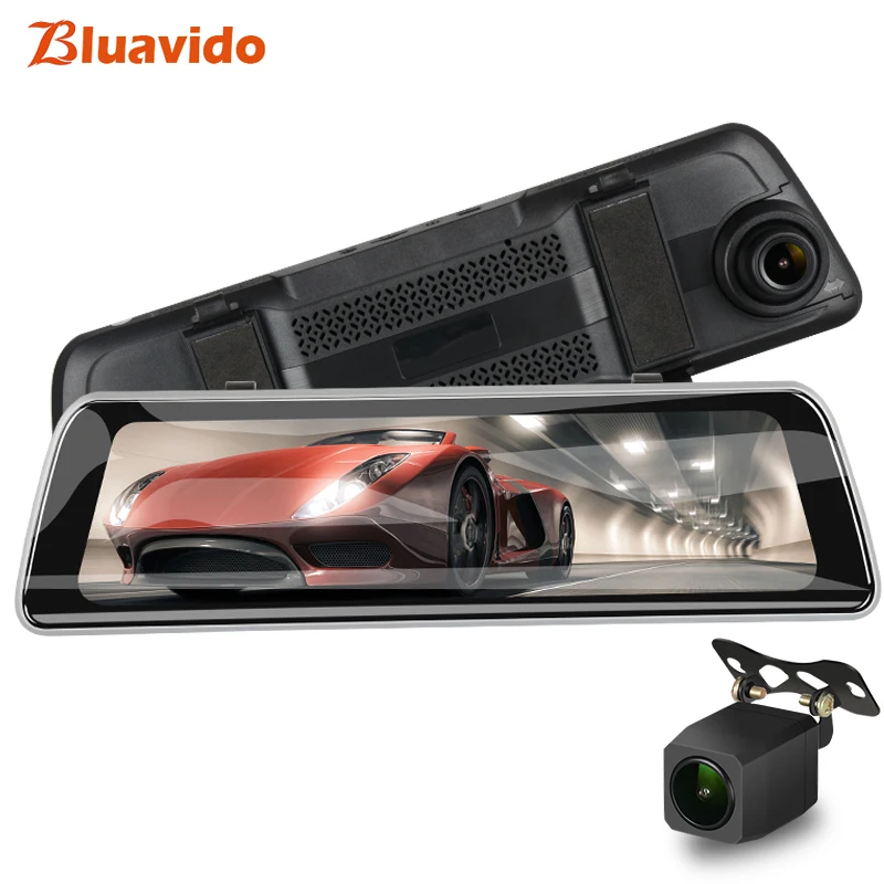 Bluavido 9 35 &quotзеркало заднего вида DVR FHD 1080P камера GPS трекер WDR ночное видение