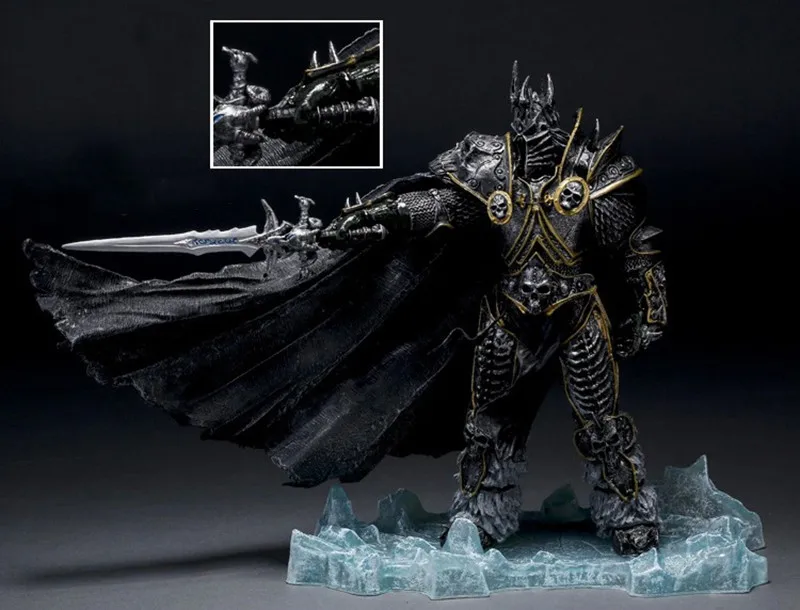 WOW RPG игра персонаж Артас менэтил король-лича фигурка могучий босс детская игрушка Коллекция 21 см высота