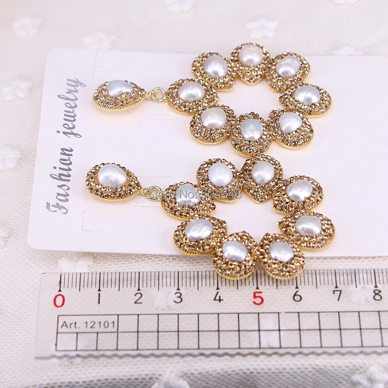 Женские серьги Zyunz с натуральным жемчугом 3 пары|earrings for|earrings statementdrop earrings |