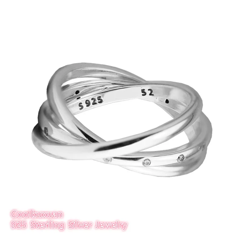 100% Стерлинговое Серебро 925 пробы-ювелирные изделия прозрачные CZ кольца для