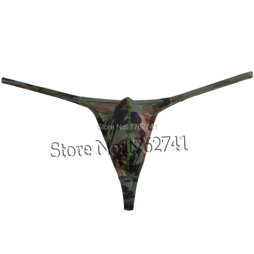 Мужские камуфляжные стринги с мешочком для отпугивания|gay tanga|thongs bulgebulge pouch |