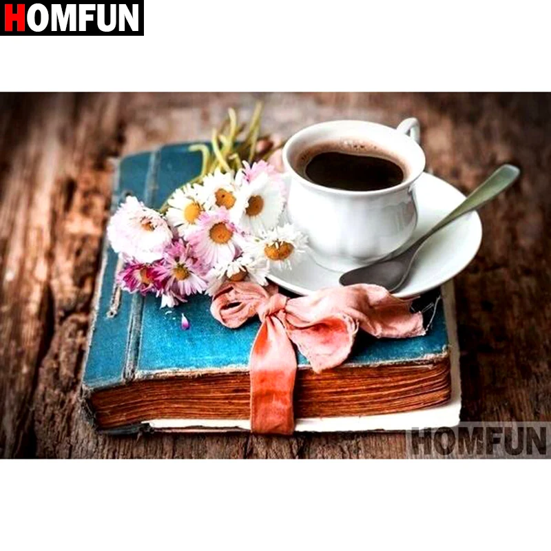 HOMFUN полностью квадратная/круглая дрель 5D DIY Алмазная картина &quotЦветочная Книга