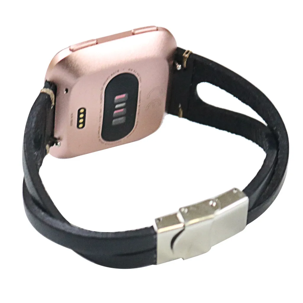 Ouhaobin кожаный ремешок для Fitbit Versa/Versa Lite, сменный Браслет, Кожаный ремешок, браслет на запястье 601