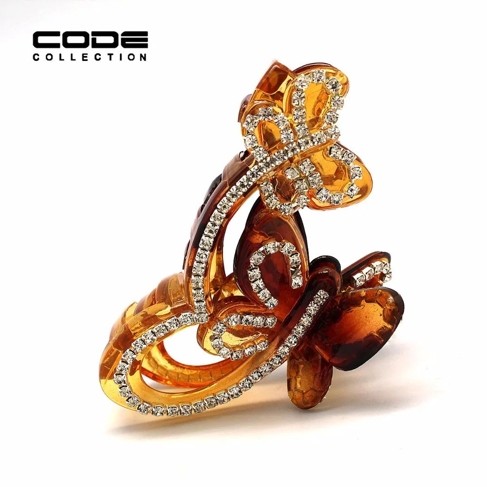 Лидер продаж заколки для волос с кристаллами в виде бабочки женщин женская