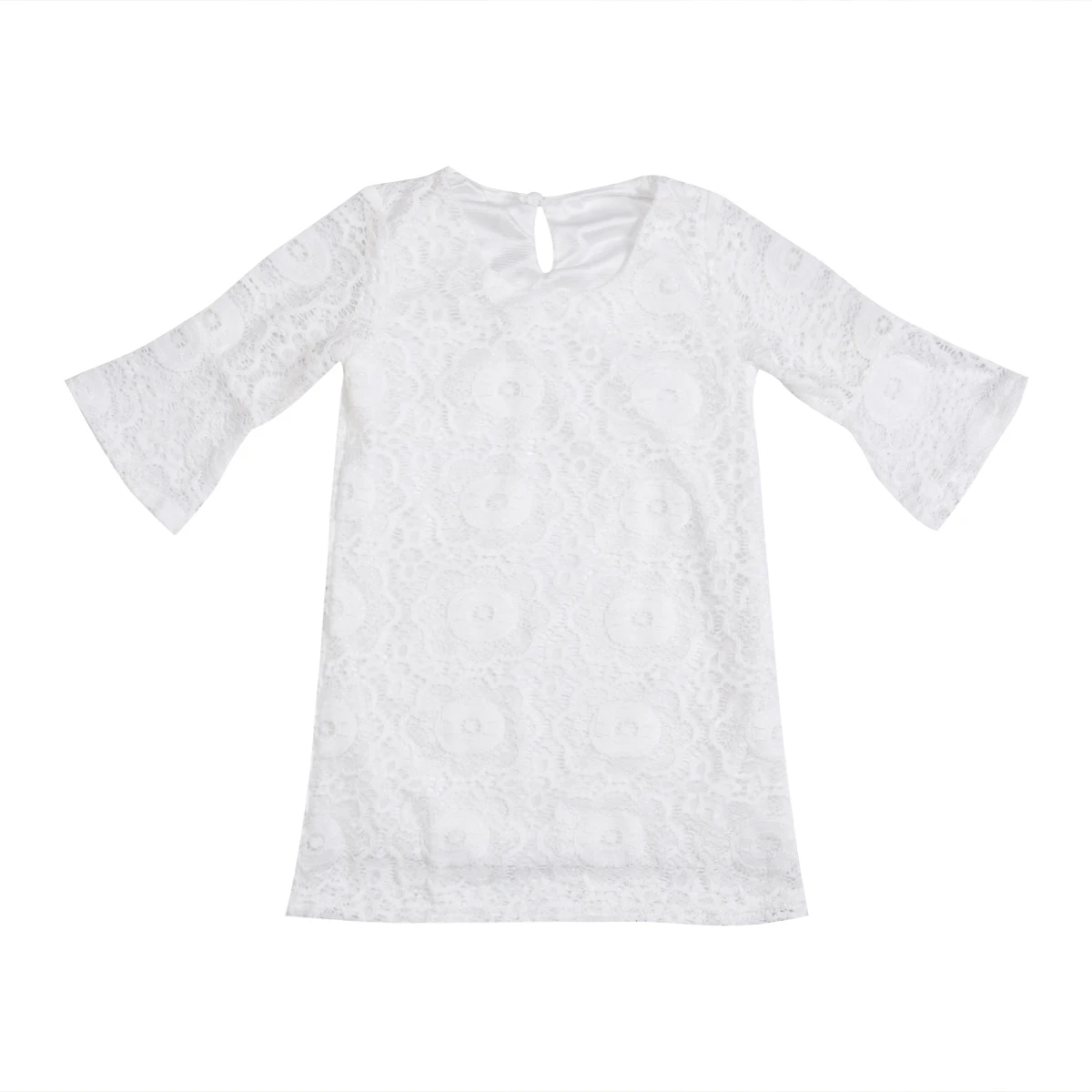 2018 Одинаковая одежда для мамы и дочки кружевное мини платье с длинными рукавами