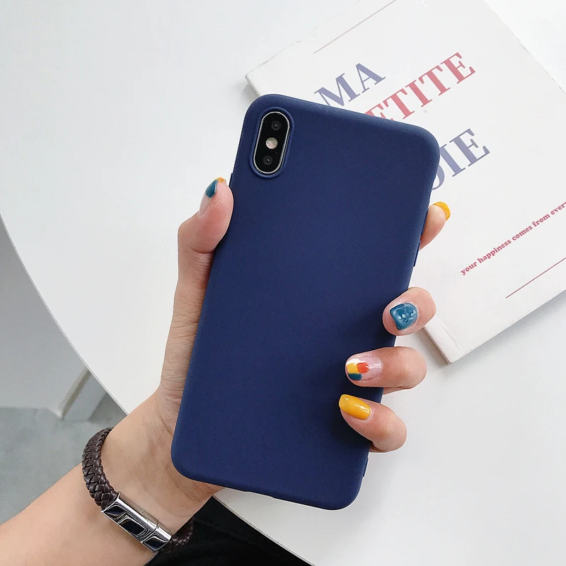 Однотонный силиконовый чехол s для iphone XR X XS Max 11 Pro 6 6S 7 8 Plus 5 5S SE чехол карамельный цвет мягкий простой чехол для телефона