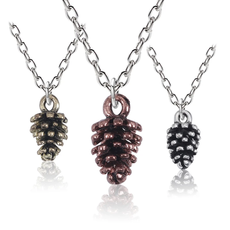 Chic Multicolor Jewelry Layering Pine Cone Women Bronze Acorn Alloy Necklace Pendant Lady | Украшения и аксессуары