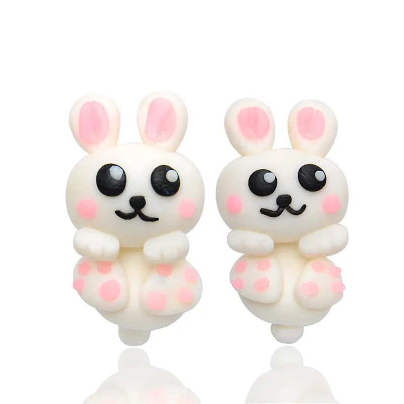 

2017 New Lovely Rabbit Stud Earrings For Women Girl 100% Handmade Polymer Clay Brincos Charm Fashion Cute Jewelry