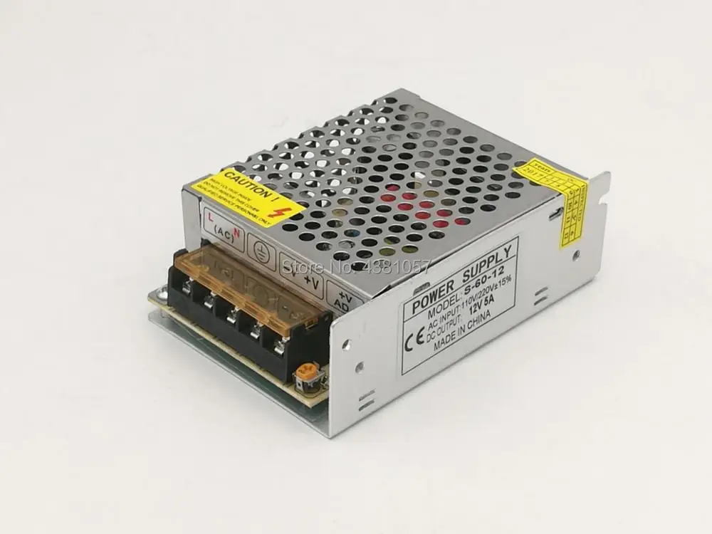 12VDC 5A 60 Вт Трансформаторы освещения Светодиодный драйвер адаптер питания для