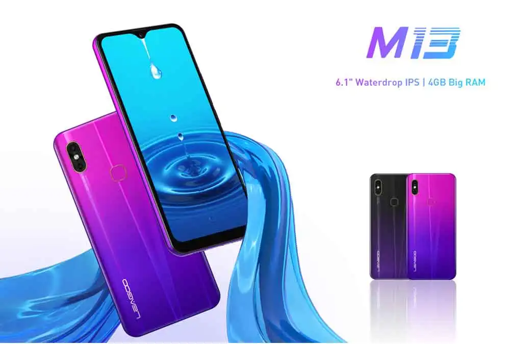 LEAGOO, M13, экран капли воды, Android 9,0, смартфон, 19:9, 6,1 дюймов, 3000 мАч, 4 ГБ, 32 ГБ, MT6761, четырехъядерный, Face ID, 4G LTE
