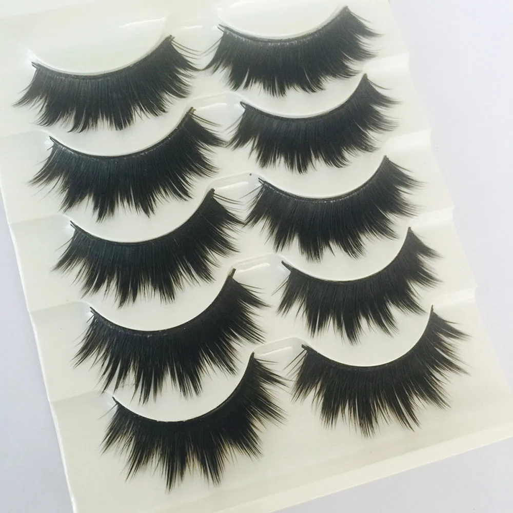 5 пар новые модные натуральные длинные ресницы ручной работы толстые накладные