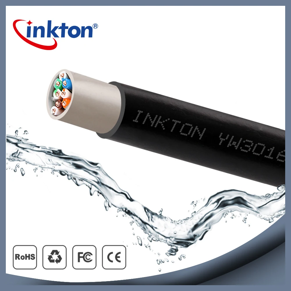 Inkton Высокое качество Открытый водонепроницаемый UTP кабель Cat5e Ethernet Rj45 черный