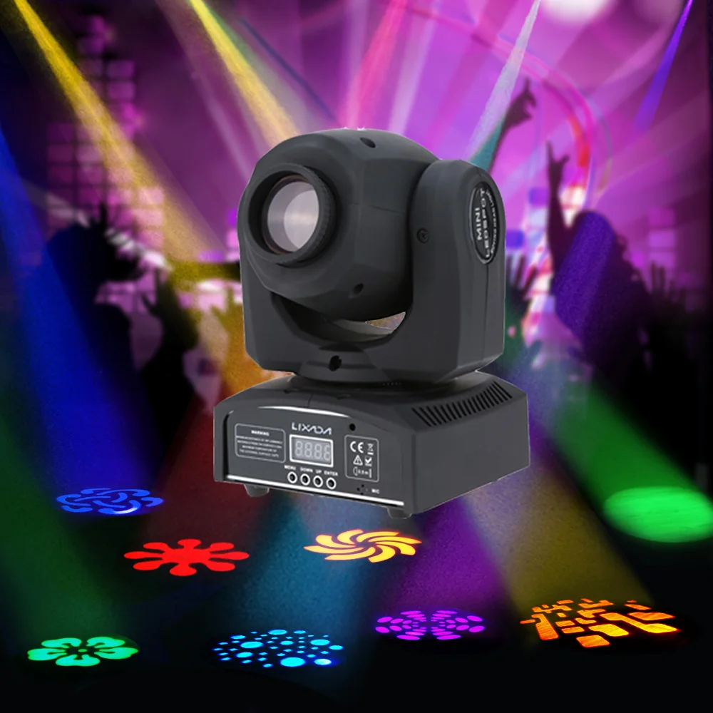 DMX 512 Dj светильник s мини Moving головной 8 Цвет 9/11 канал вечерние диско шоу мерцающий