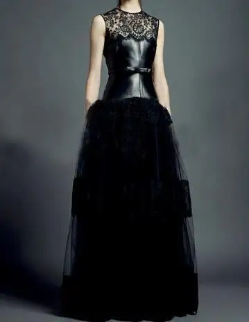 2016 новых женщин весна лето роскошные старинные моды кожаный шнурок длинные