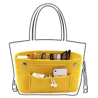 lhlysgs obag felt cloth inner bag women fashion handbag multi pockets storage cosmetic organizer bag luggage bags accessories