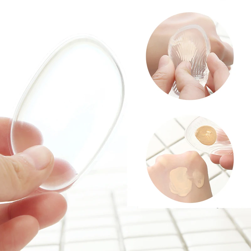 1 шт. Прозрачная мягкая силиконовая Косметическая пуховка |