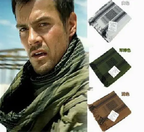 Армейский Военный Тактический арабский шемаг KeffIyeh хлопок шаль шарфы Кемпинг Пейнтбол головной шарф лицевая сетка пустыня банданы-повязки