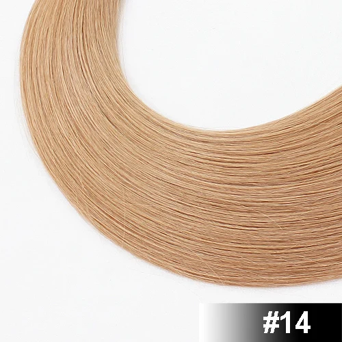 #14 FOREVER HAIR 100 г/шт. 20 дюймов Натуральные Человеческие вплетаемые волосы Remy, Натуральные Прямые Волосы для наращивания, пучок уток, платиновый блонд, пряди - Цвет: #14