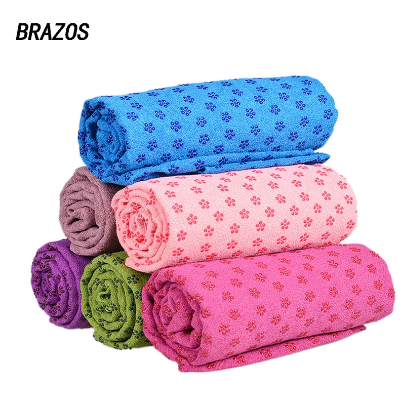 

New 6 Color Yoga Towel Mat Microfiber Yoga Towel Anti Slip Fitness Pilates Mat Equipment Fitness Exercise GYM Accessories