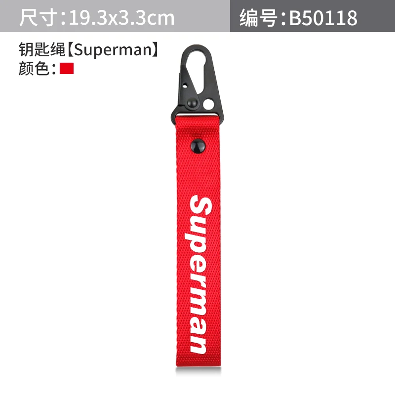 SUPERMAN Red Брелок для ключей Hellaflush JDM, модный брелок для автомобиля, брелок для ключей, кулон Illest Clover Hexagram VIP Umbrella Skull DRIFT Superman - Цвет: SUPERMAN Red