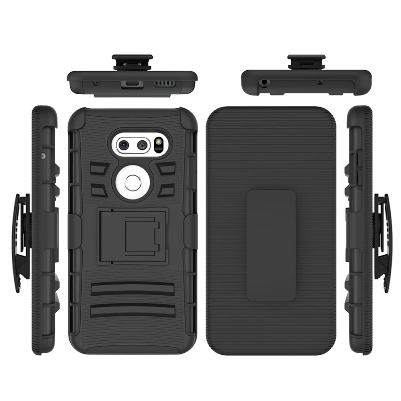 360 полная защита для LG V30 чехол с зажимом ремня телефона гибридная броня Coque Plus s|phone