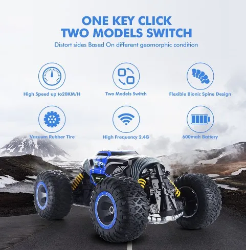 Радиоуправляемый автомобиль 4WD восхождение грузовик масштаб двусторонний 2 4 ГГц