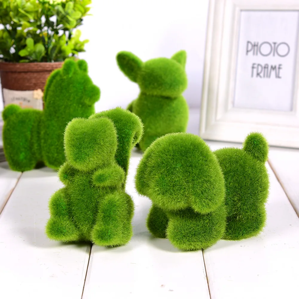 

Emulate Bonsai Simulation Decorative Artificial Flowers Dog Sheep Rabbit Squirrel Fake Green Pot Plants Ornaments Home Decor