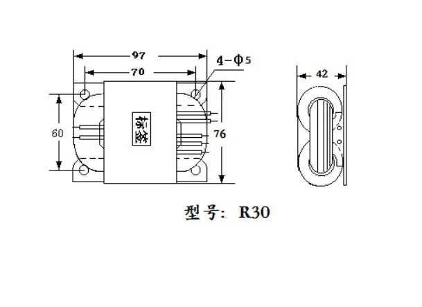 250V 0.12A 6,3 V 2A R сердечник трансформатора R30 изготовленный на заказ трансформатор 220 V/230 V 30-45VA с медным экраном предварительно Декодер Усилитель мощности