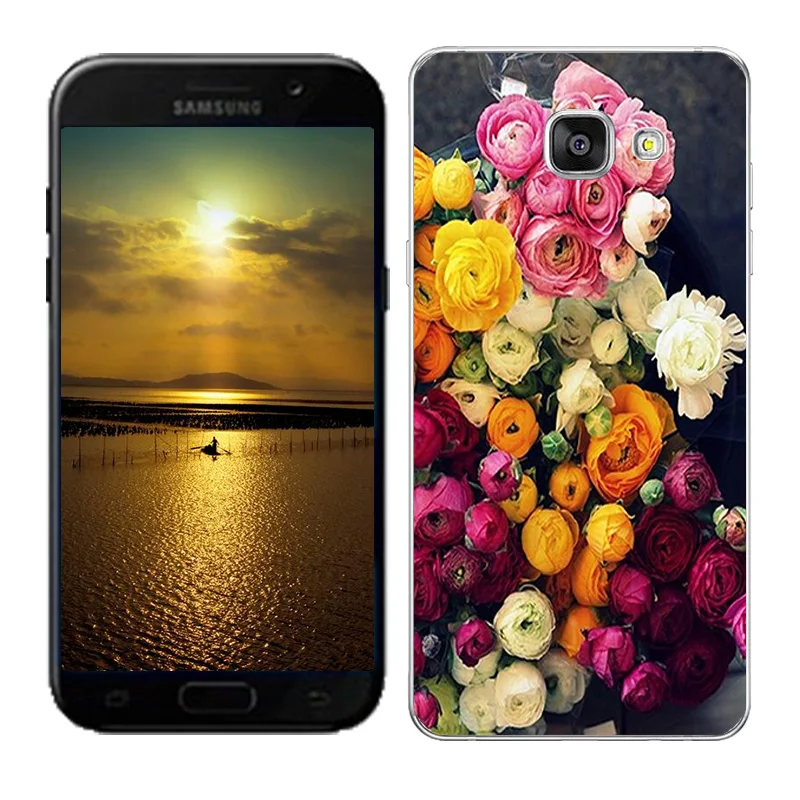 Для Samsung Galaxy A7 2017 A720F чехол необычный окрашенный Мягкий силиконовый для телефона