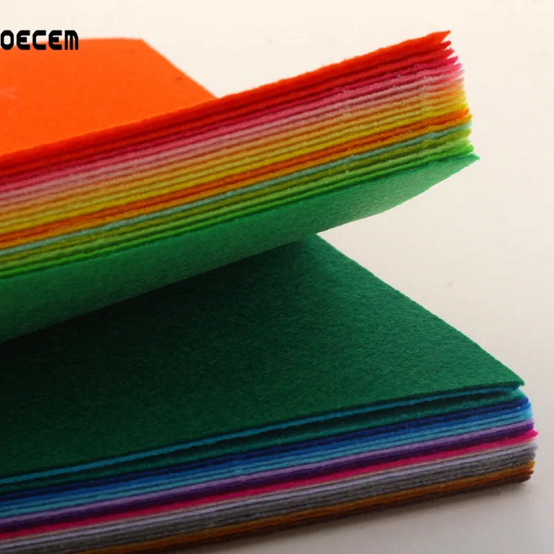 30X30CM 40 Colors Mixed Polyester Felt Fabric Bundle Sewing Nonwoven 1 MM Thickness For DIY Handmade Crafts Kids Toy|thick felt fabric|thick