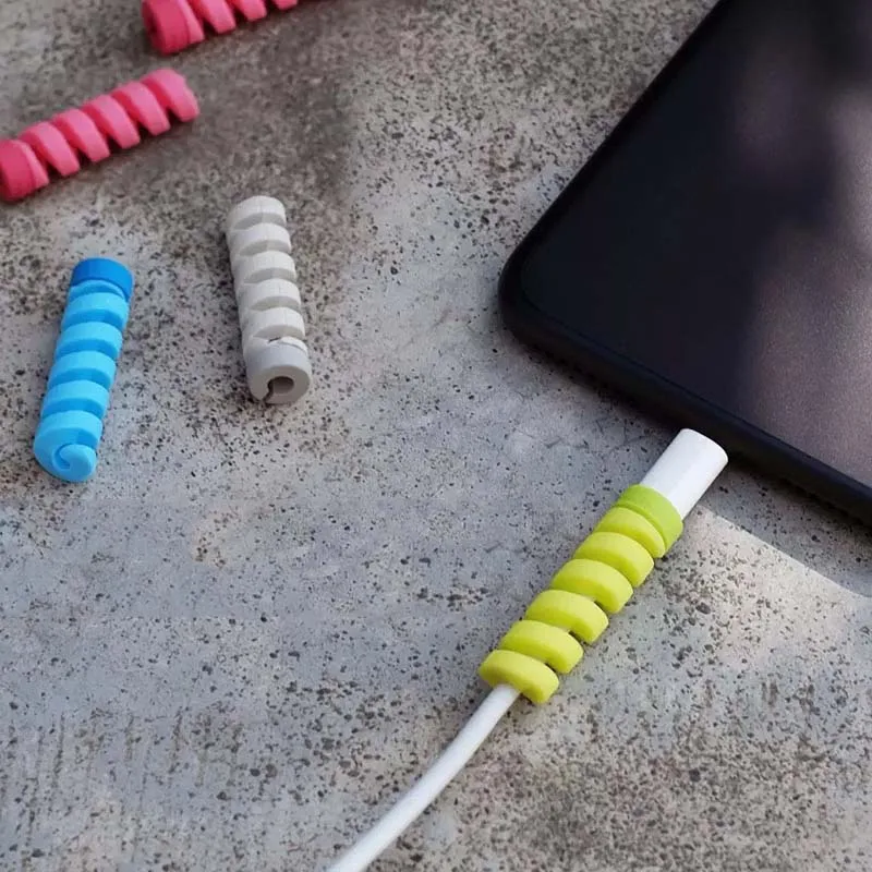 4 шт. Защитная пленка для намотки кабеля кабели зарядного устройства usb держатель