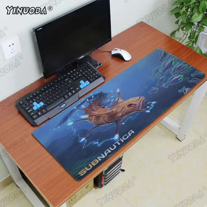Yinuoda мальчик подарок коврик Subnautica игра прочный резиновый коврик для мыши компьютерный игровой коврик для мыши геймер игровой коврик версия коврик для мыши - Цвет: Lock Edge 40X90cm