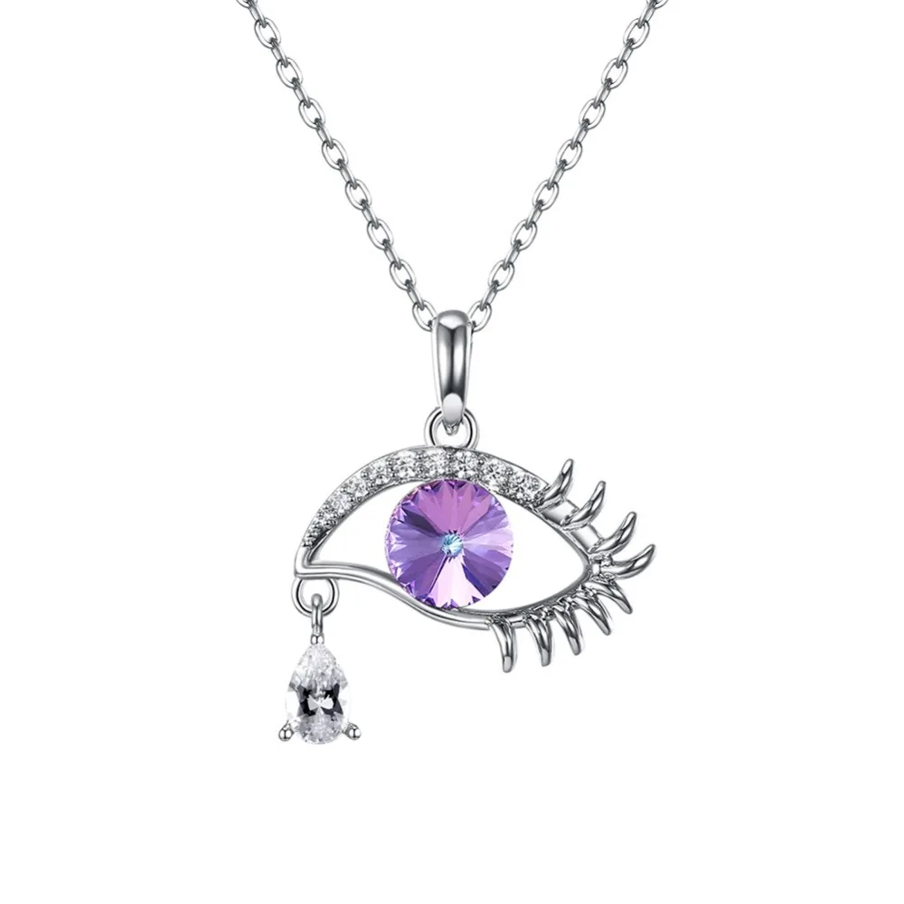 Ожерелье с кристаллами от Swarovski LEKANI ожерелье подвеской в виде глаза дьявола 925