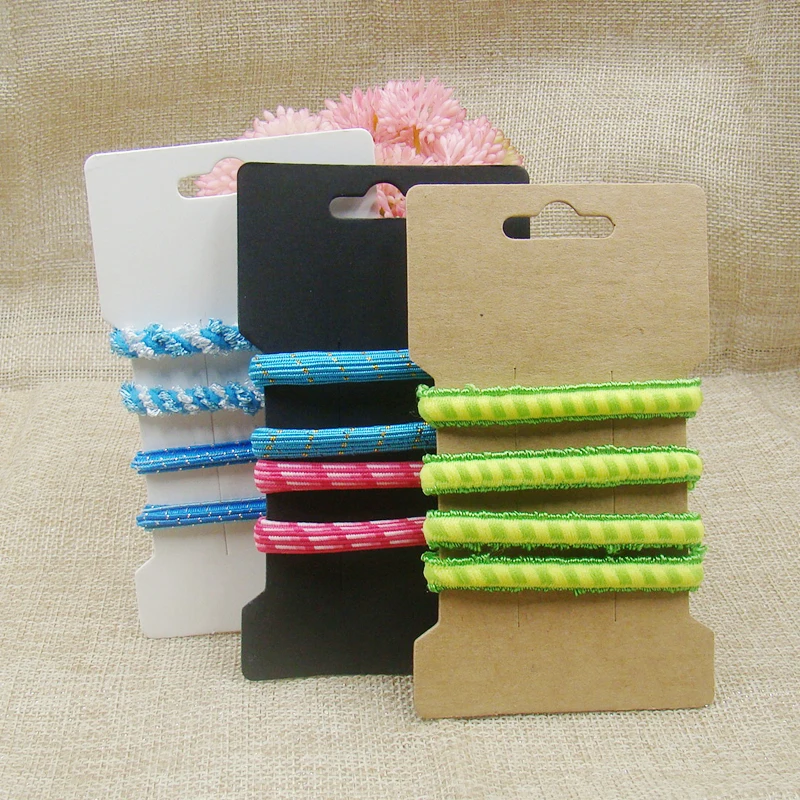 2017 Новый крафт клип карта для волос 1 лот = 1000 шт на заказ белый логотип 16X11Cm лента с