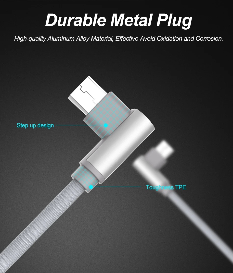 Jellico Micro кабель 90 градусов Microusb провод для быстрой зарядки данных зарядное устройство для samsung huawei Xiaomi Tablet USB Micro плетеный кабель