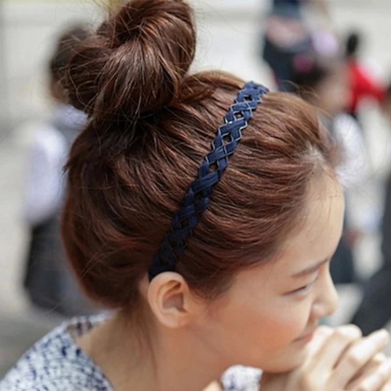 

Sale Flower Print Handmade Wide Headband Valentines Gift 1PC Wedding Hollow Out Hair Accessories 4 Colors Women Headwear